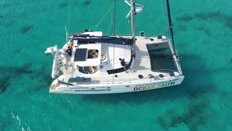 Aruba Private Catamaran rent a boat charter a boat captain 